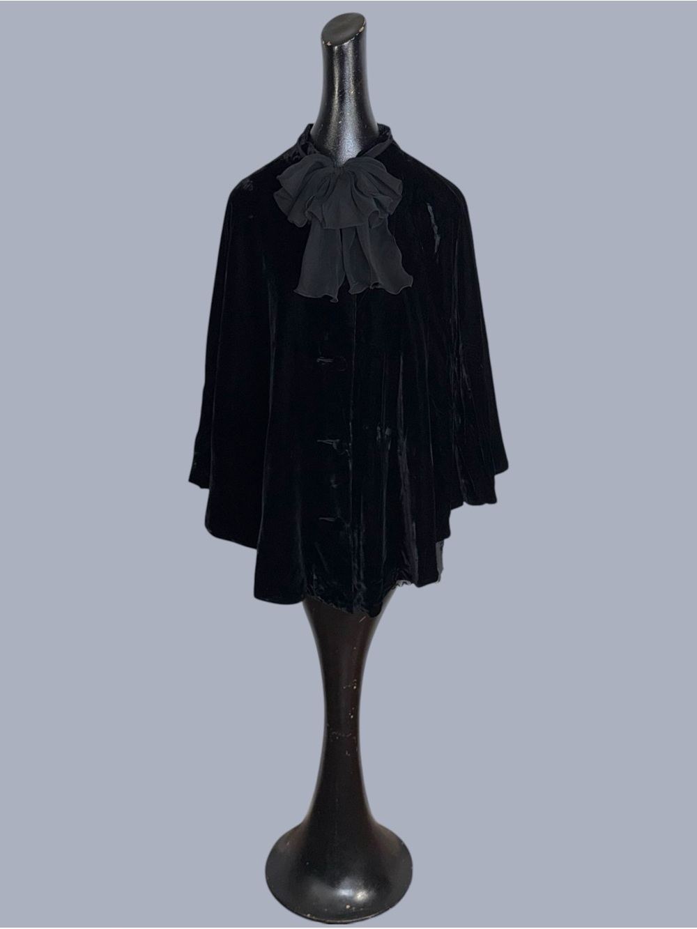 Cape-Poncho Express vintage black velvet